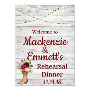 Impression Photo Rustic Country Boho Occidental Dîner de répétition