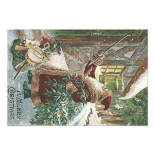 Impression Photo Sac de Noël du Père Noël de jouets Cottage