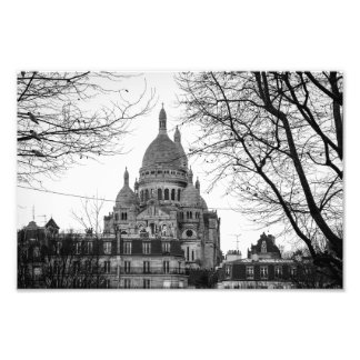 Impression Photo Sacré Coeur Paris Montmartre | Noir et blanc -