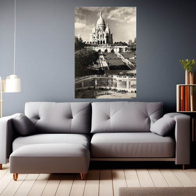 Impression Photo Sacré Coeur vintage noir et blanc (Créateur téléchargé)