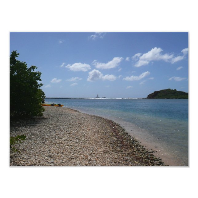 Impression Photo Sailboat à la distance de St Thomas (Devant)