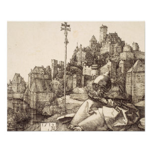 Impression Photo Saint Antoine lisant par Albrecht Dürer