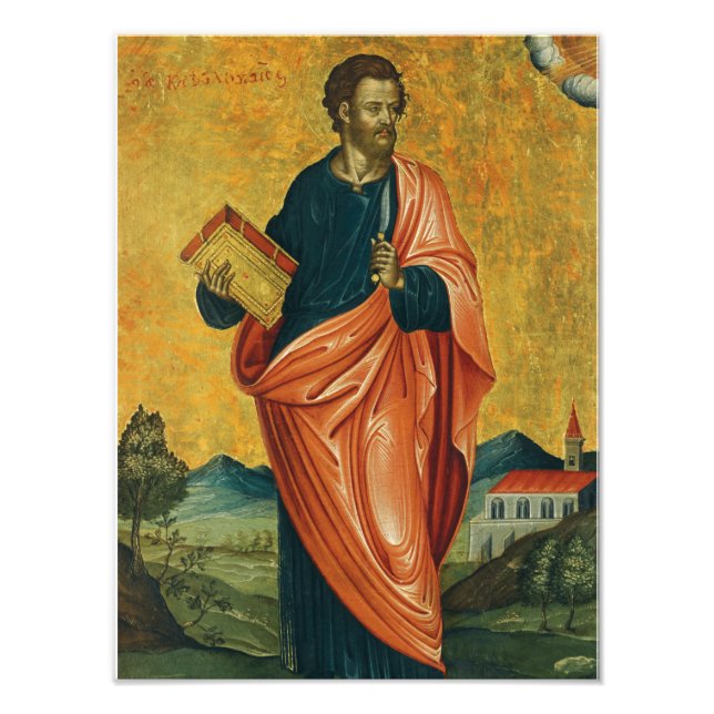 Impression Photo Saint Bartholomée l'icône orthodoxe apôtre (Devant)