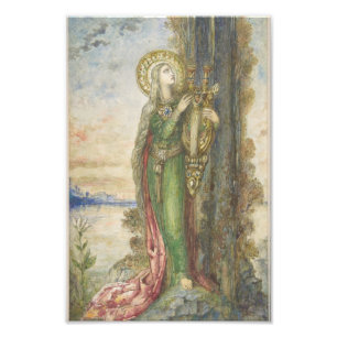 Impression Photo Saint Cecilia Par Gustav Moreau