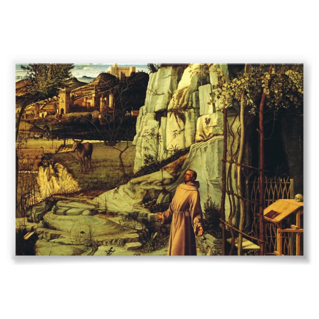 Impression Photo Saint François dans le désert par Giovanni Bellini (Devant)