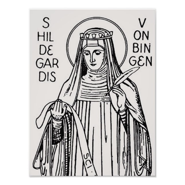 Impression Photo Saint Hildegard de Bingen Abbess bénédictine (Devant)