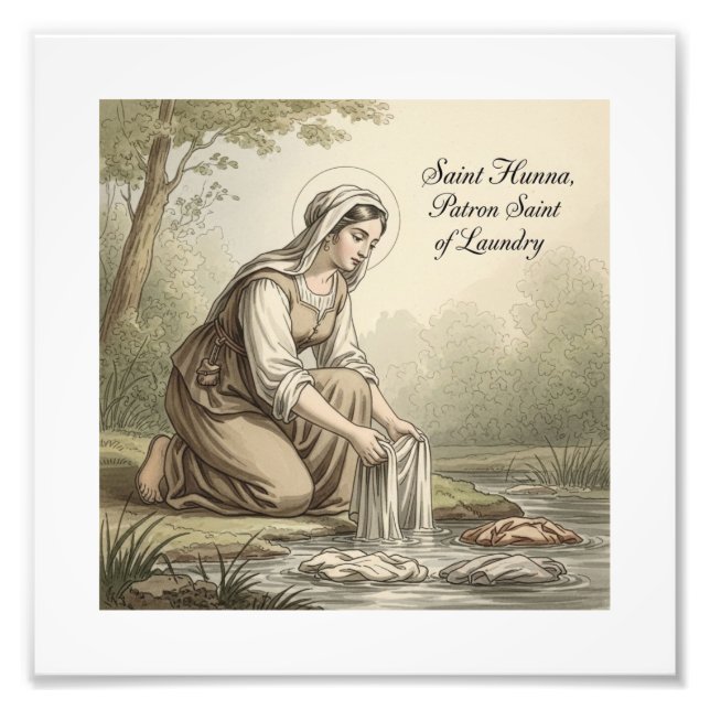 Impression Photo Saint Hunna, Saint Patron de la Lessive (Devant)