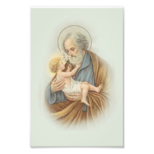 Impression Photo Saint Joseph et Jésus-enfant traditionnel