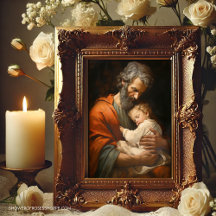 Saint Joseph et l'enfant Jésus religieux