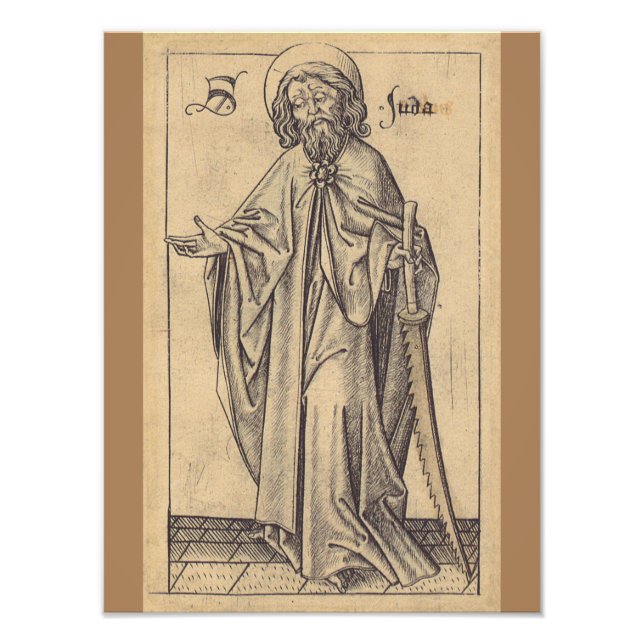 Impression Photo saint Jude Thaddée l'Apôtre et frère de Jésus (Devant)