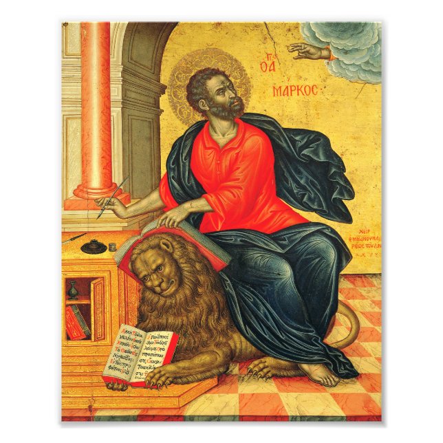 Impression Photo Saint Marc l'icône évangélique orthodoxe (Devant)