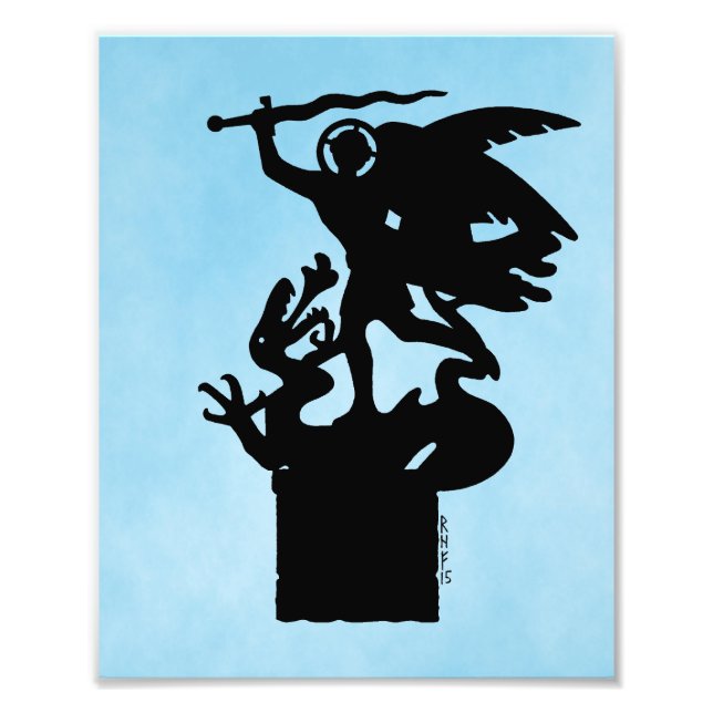 Impression Photo Saint Michael et Dragon (Devant)