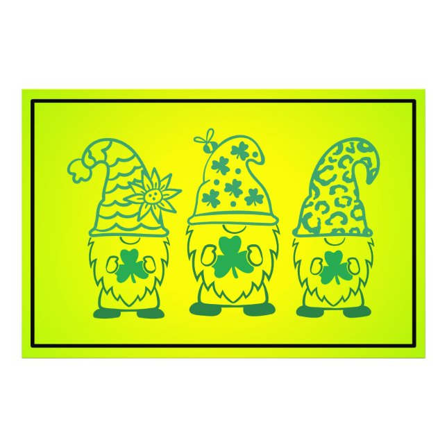 Impression Photo Saint Patrick's Day Gnomes-60682 (Devant)