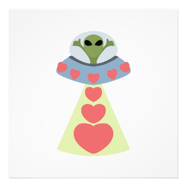 Impression Photo Saint-Valentin Amour Alien Espace (Devant)