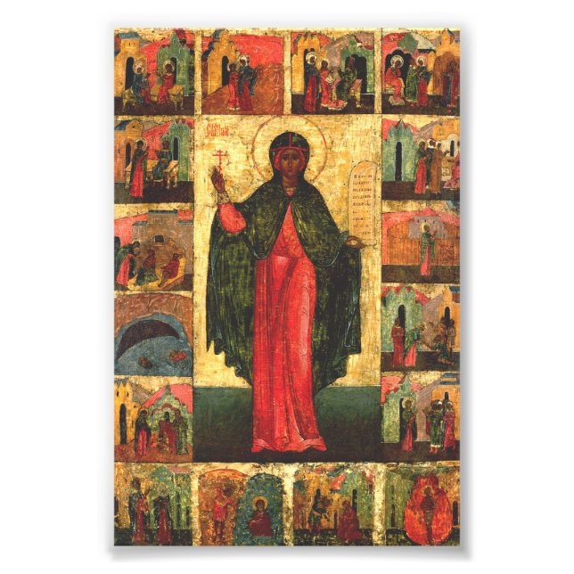 Impression Photo Sainte Anastasia la Délivrance Art Byzantin (Devant)
