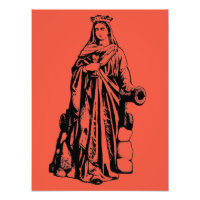 Sainte-Barbe la Grande Martyre Art Graphique Sacré