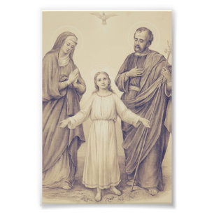 Impression Photo Sainte Famille Jésus, Vierge Marie et Saint Joseph