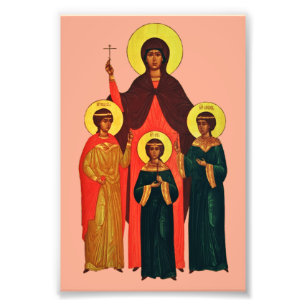 Impression Photo Sainte Sophie et ses filles les vertus éternelles