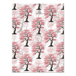 Impression Photo Sakura Rose Cherry Fleur Arbre Design