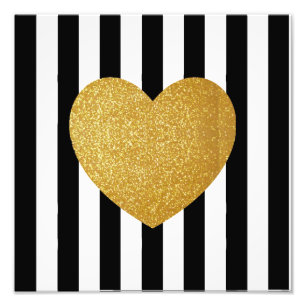 IMPRESSION PHOTO SALLE DE BAIN GLIITER COEUR MUR ART