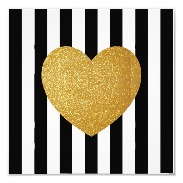 IMPRESSION PHOTO SALLE DE BAIN GLIITER COEUR MUR ART (Devant)