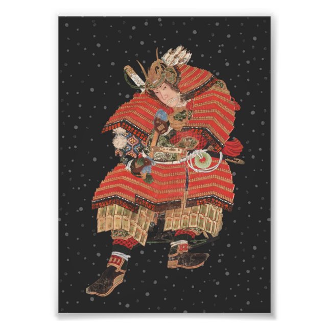 Impression Photo Samurai Warrior Art japonais Vintage (Devant)