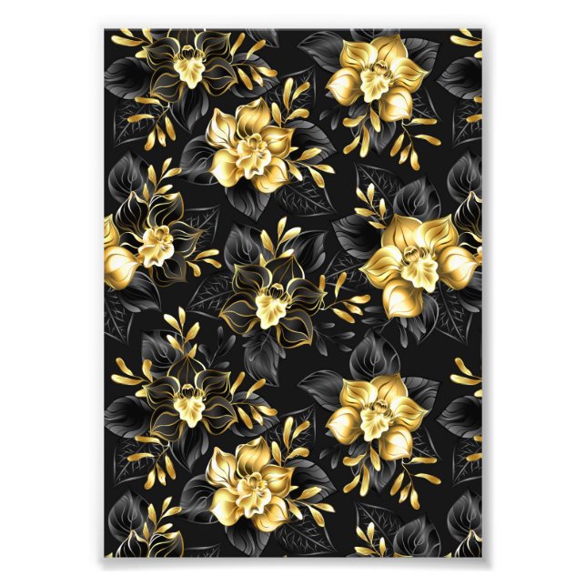 Impression Photo Sans couture avec orchidées de bijoux (Devant)