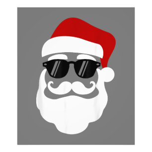 Impression Photo Santa Claus avec lunettes de soleil Drôle Noël Des
