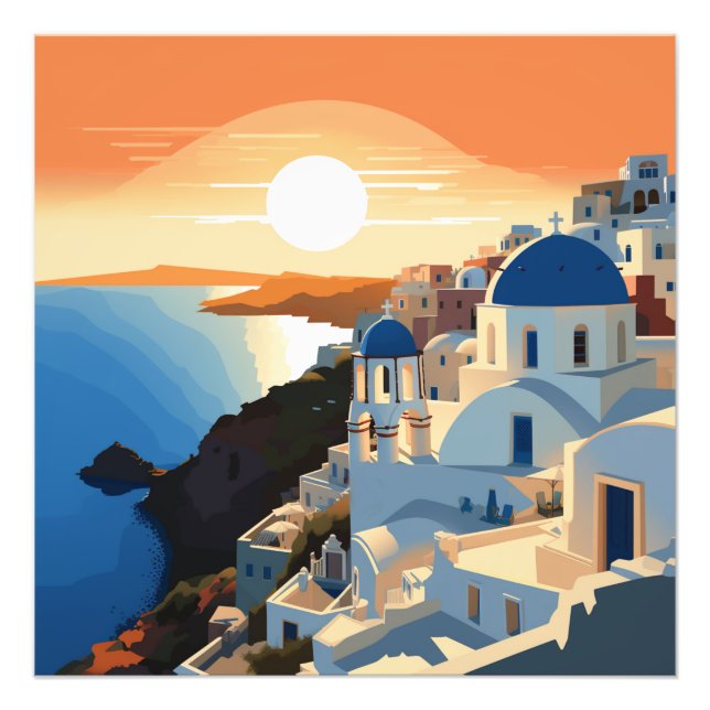 IMPRESSION PHOTO SANTORINI GRÈCE N° 1 (Devant)