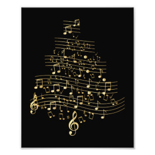 Impression Photo Sapin de Noël Note de Musique Musicien Mère Cadeau