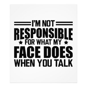Impression Photo Sarcasme - Je ne suis pas responsable de ce que fa