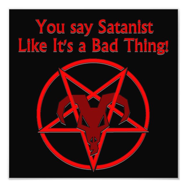 Impression Photo Satanist Bad Thing Dark Humor Goat Pentacle (Devant)
