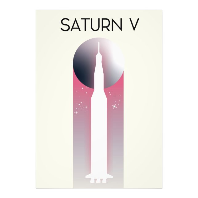 Impression Photo Saturn V Apollo Space Art (Devant)