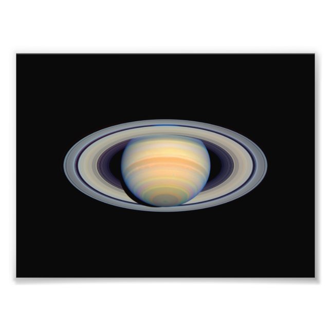 Impression Photo Saturne (télescope Hubble) (Devant)