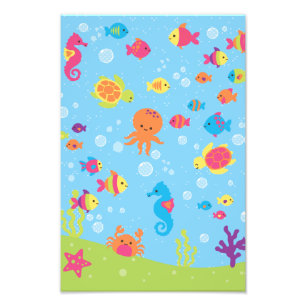 Impression Photo Scène sous-marine mignonne