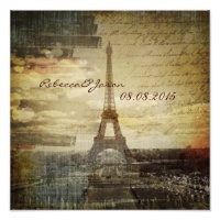Scripts vintages Paris Eiffel Tower Mariage