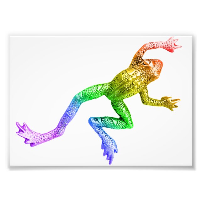 Impression Photo Sculpture de grenouille arc-en-ciel de SlipperyJoe (Devant)
