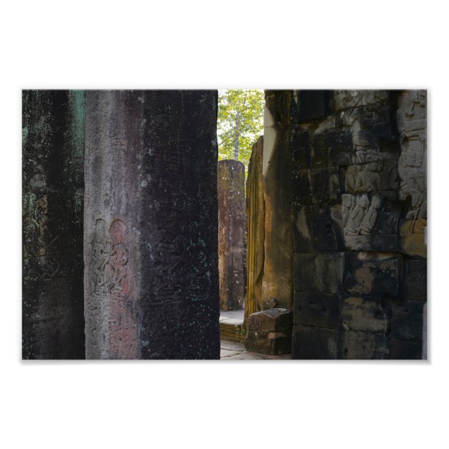 Impression Photo Sculptures de temple cambodgien (Devant)