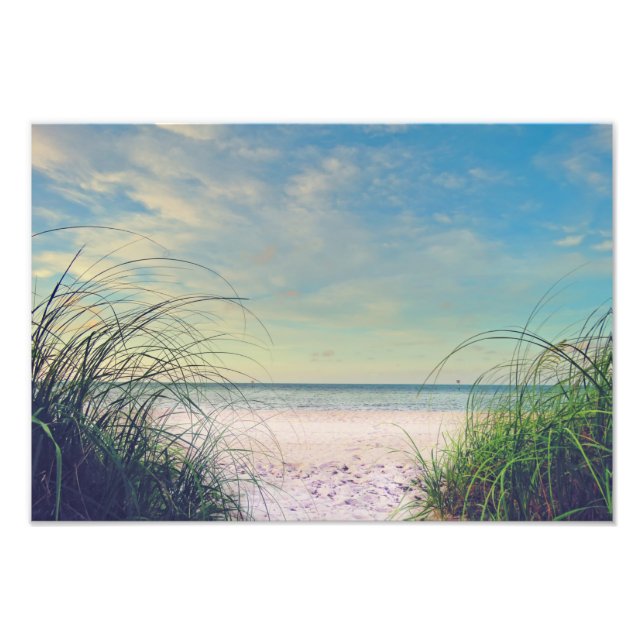Impression Photo Seagrass On The Beach Print (Devant)