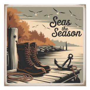 Impression Photo Seas Saison Vintage Nautique Automne Design
