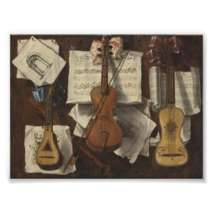 Impression Photo Sebastiano Lazzari Trompe - Violin and Music Notes