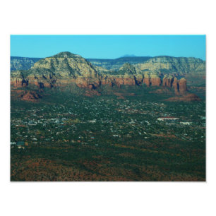 Impression Photo Sedona et Coffee Pot Rock vus d'en haut