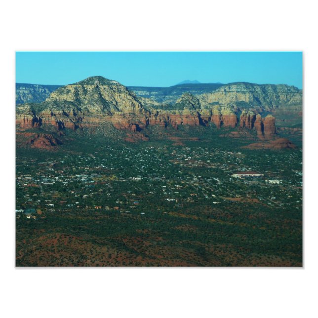 Impression Photo Sedona et Coffee Pot Rock vus d'en haut (Devant)