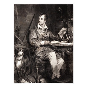 Impression Photo Seigneur vintage Byron Portrait Victorian Poet de