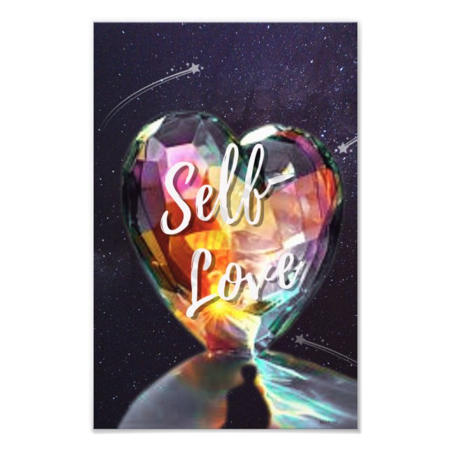 Impression Photo Self Love Galaxy Coeur Inspiration Élargissement (Devant)