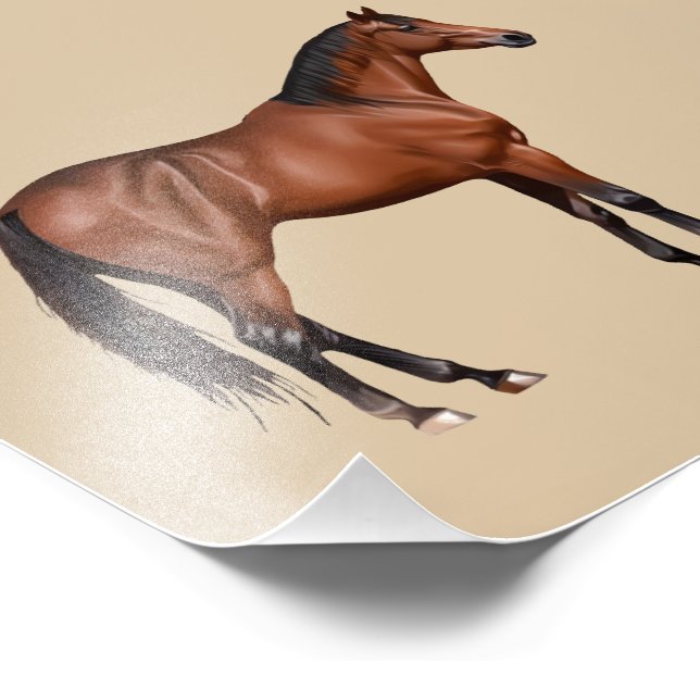 Impression Photo Serafina - cheval brun, debout -  (Coin)