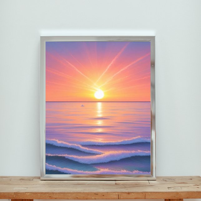 Impression Photo Serenade coucher de soleil sur l'océan (Créateur téléchargé)