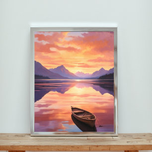 Impression Photo Serene Sunset Canoe Ride