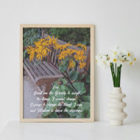Sérénité Prière Jardin Banc Floral