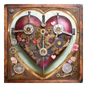 Impression Photo Série Steampunk Rouge à Cœur Buff